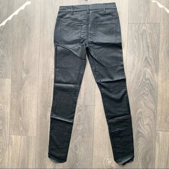 Free People One Teaspoon Apollo Pant Straight Leg Faux leather Black Size XS - Picture 14 of 16